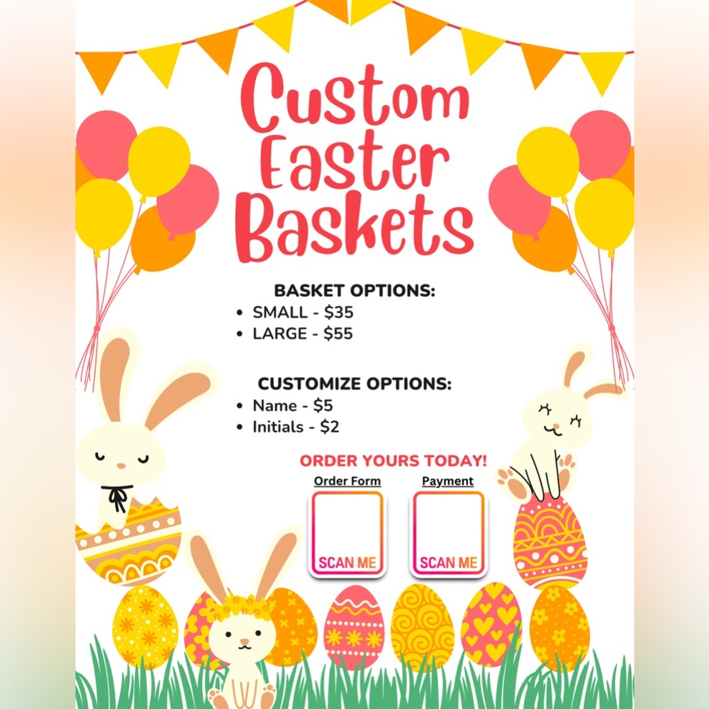 Customized Easter Baskets— Large